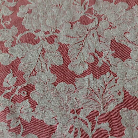 Tessitura Tablecloth Made In Italy Light Red Grape Vines 100% Cotton Luxury - Picture 2 of 5